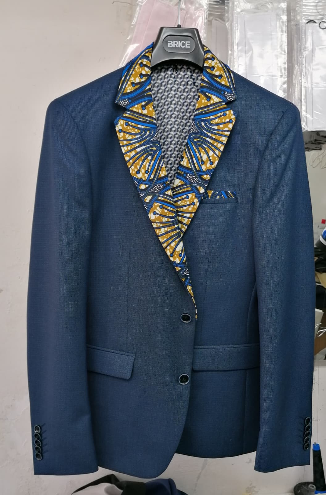 Veste de costume bleue